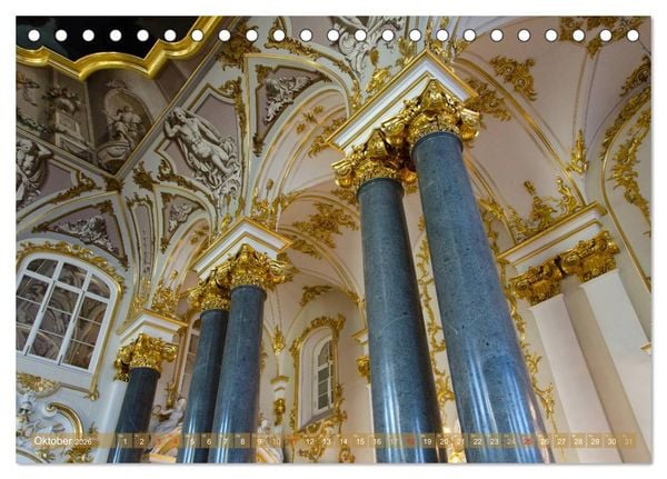 Produktbild: St. Petersburg - Alles Gold was gl&auml;nzt (Tischkalender 2026 DIN A5 quer), CALVENDO Monatskalender