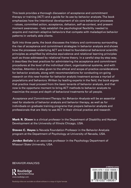 Produktbild: Acceptance and Commitment Therapy for Behavior Analysts