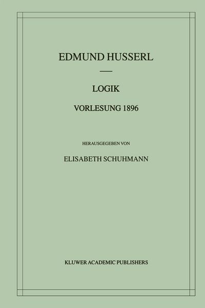 Produktbild: Logik Vorlesung 1896