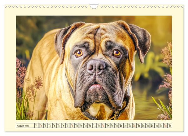 Produktbild: Bullmastiff im Portr&auml;t. Kraftvolle Hunde mit sanftem Wesen (Wandkalender 2026 DIN A3 quer), CALVENDO Monatskalender