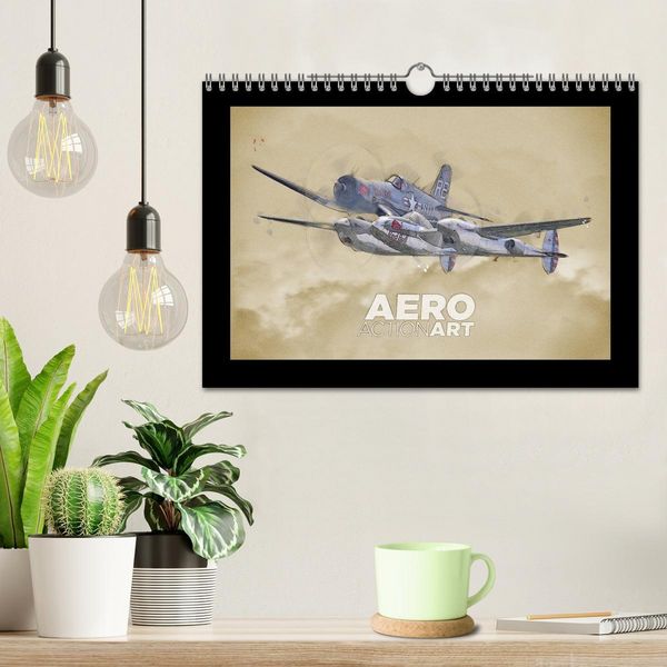 Produktbild: Aero Action Art - Luftfahrt Kunst (Wandkalender 2026 DIN A4 quer), CALVENDO Monatskalender
