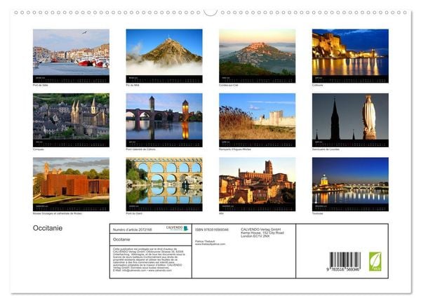 Produktbild: Occitanie (Calendrier mural 2026 DIN A2 vertical) calendrier de bureau