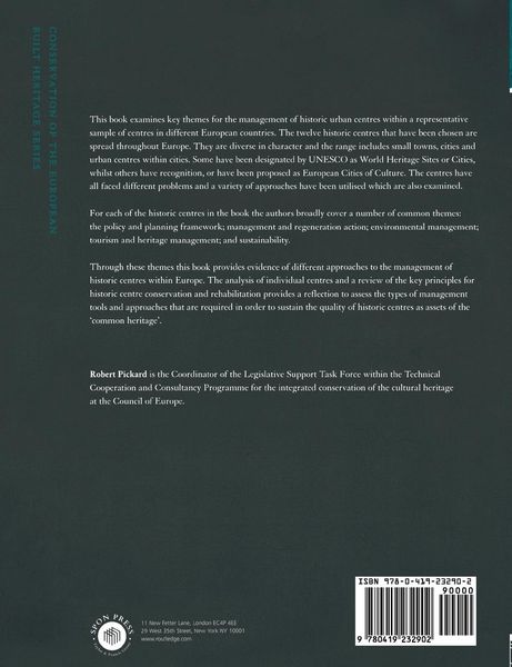 Produktbild: Management of Historic Centres