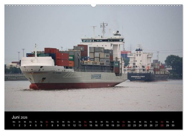 Produktbild: Schiffe im Hamburger Hafen (Wandkalender 2026 DIN A2 quer), CALVENDO Monatskalender