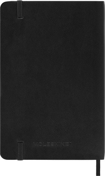 Moleskine 18 Monate Wochenkalender 2025/2026, P/A6, 1 Wo = 1 Seite, Rechts Linierte Seite, Weicher Einband, Schwarz
