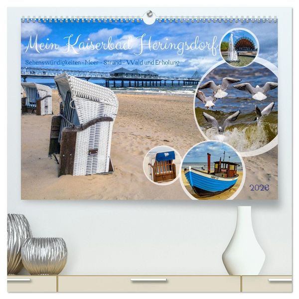 Mein Kaiserbad Heringsdorf (hochwertiger Premium Wandkalender 2026 DIN A2 quer), Kunstdruck in Hochglanz