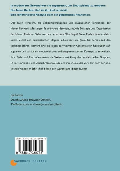 Produktbild: Die Neue Rechte in Deutschland
