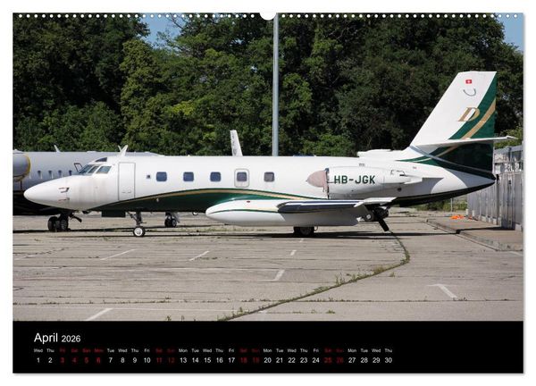 Produktbild: Bizjets (High Quality Premium Wall Calendar 2026 DIN A2 landscape),CALVENDO 12 Month Wall Calendar