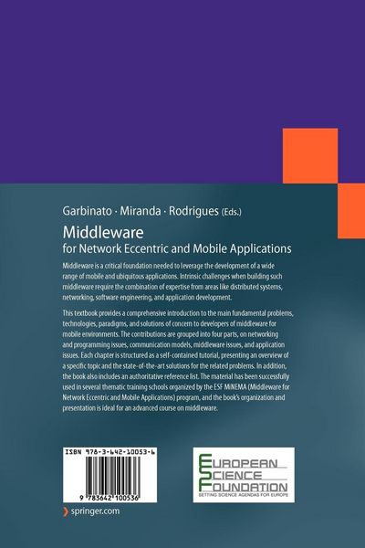 Produktbild: Middleware for Network Eccentric and Mobile Applications
