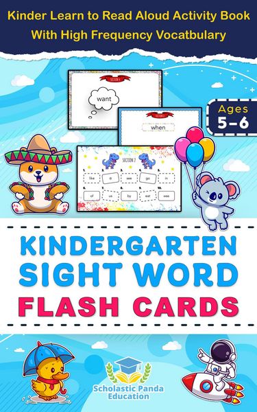 Produktbild: Kindergarten Sight Word Flash Cards (Elementary Books for Kids)