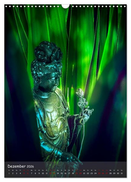 Produktbild: Kraft mit Buddha (Wandkalender 2026 DIN A3 hoch), CALVENDO Monatskalender