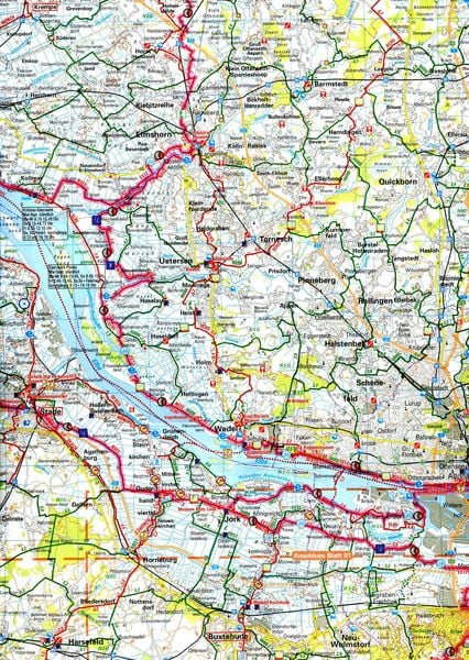 Produktbild: ADFC-Radtourenkarte 6 Zwischen Elbe und Weser 1:150.000, rei&szlig;- und wetterfest, E-Bike geeignet, GPS-Tracks Download, mit Bett+Bike-Symbolen, mit Kilometer-Angaben