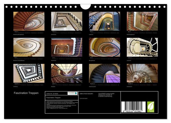 Produktbild: Faszination Treppen (Wandkalender 2026 DIN A4 quer), CALVENDO Monatskalender