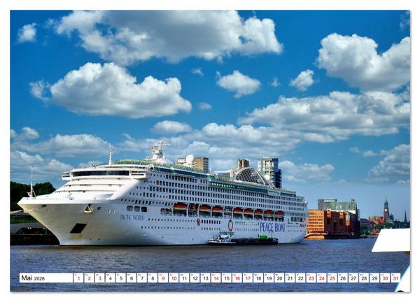 Produktbild: KURS HAMBURG (hochwertiger Premium Wandkalender 2026 DIN A2 quer), Kunstdruck in Hochglanz