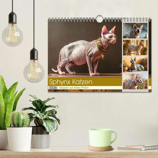 Produktbild: Sphinx Katzen. Eleganz auf leisen Pfoten (Wandkalender 2026 DIN A4 quer), CALVENDO Monatskalender