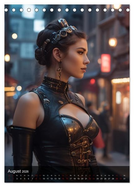 Produktbild: Steampunk - Stadtleben - Rotlichtviertel (Tischkalender 2026 DIN A5 hoch), CALVENDO Monatskalender