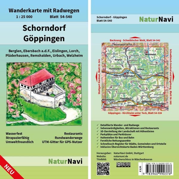 Produktbild: Schorndorf - G&ouml;ppingen 1 : 25 000, Blatt 54-540