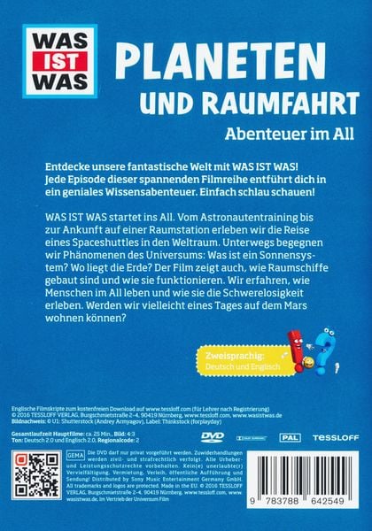 Produktbild: WAS IST WAS DVD Planeten und Raumfahrt. Abenteuer im All