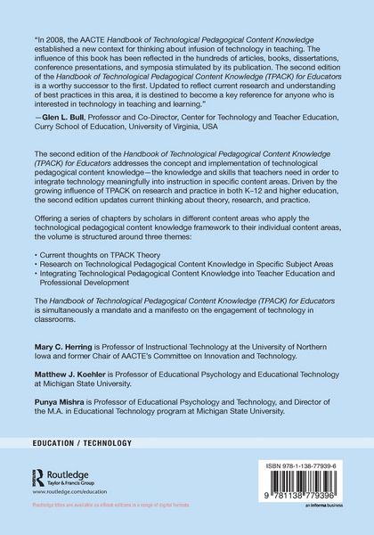 Produktbild: Handbook of Technological Pedagogical Content Knowledge (Tpa