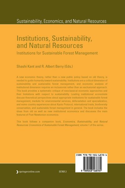 Produktbild: Institutions, Sustainability, and Natural Resources