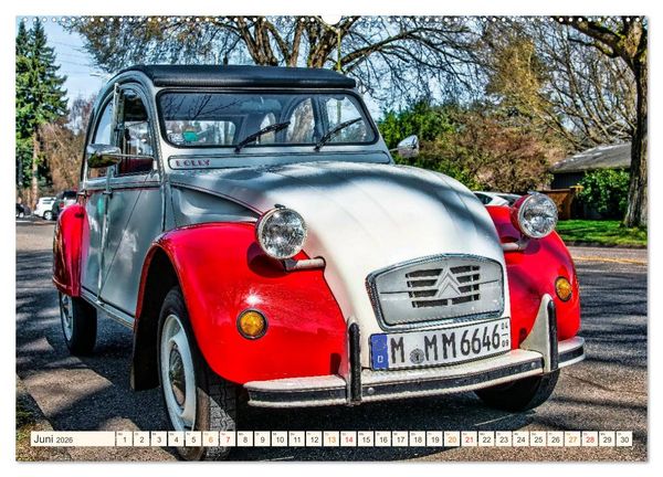 Produktbild: Citro&euml;n 2CV - geliebte Ente (Wandkalender 2026 DIN A2 quer), CALVENDO Monatskalender