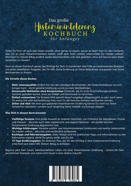 Produktbild: Das gro&szlig;e Histaminintoleranz Kochbuch f&uuml;r Anf&auml;nger