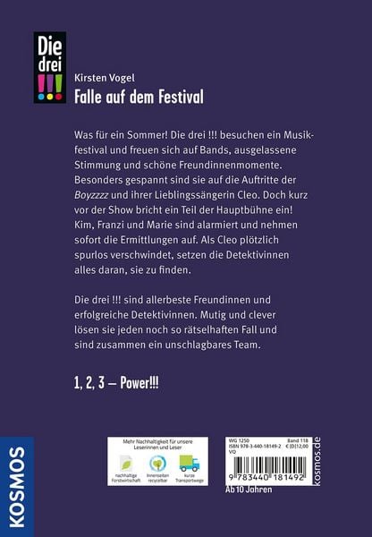 Produktbild: Die drei !!!, 118, Falle auf dem Festival
