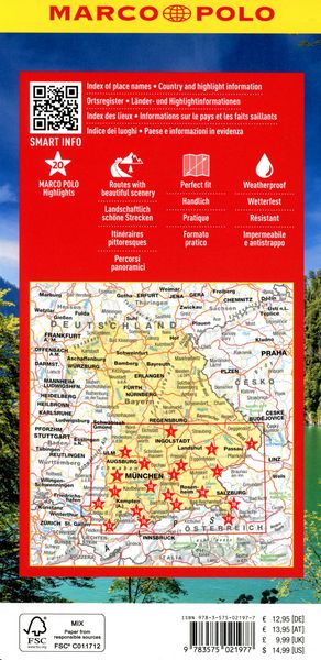 Produktbild: MARCO POLO Reisekarte Deutschland 13 Bayern S&uuml;d 1:225.000