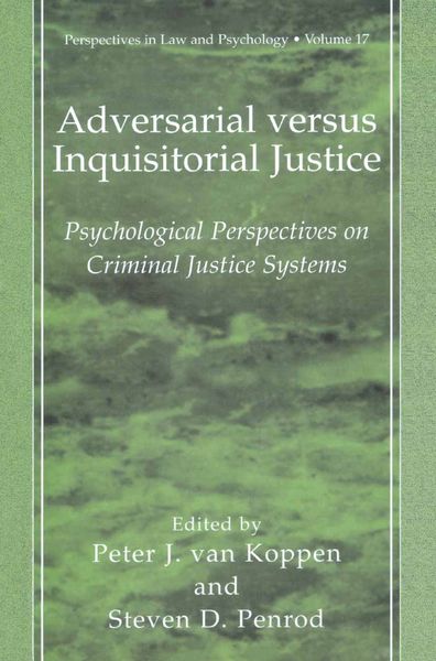 Produktbild: Adversarial versus Inquisitorial Justice