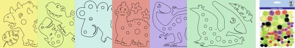 Produktbild: Pompon Art "Dinos"