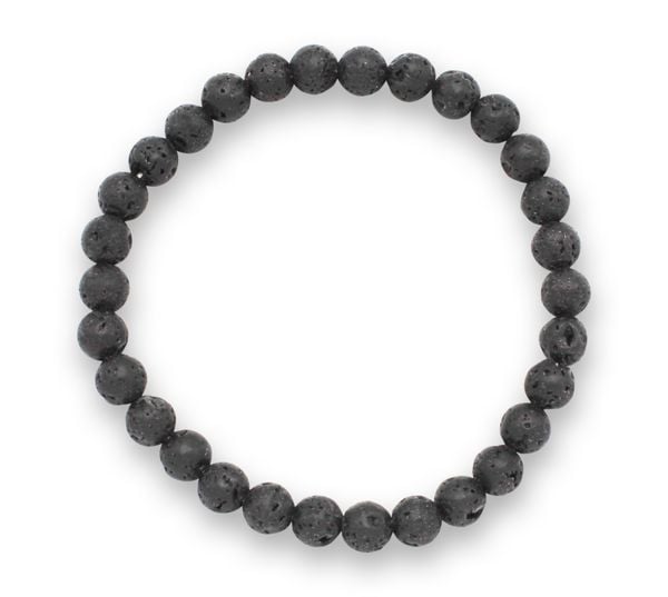 Lavastein Edelsteinarmband 6mm, J749-34