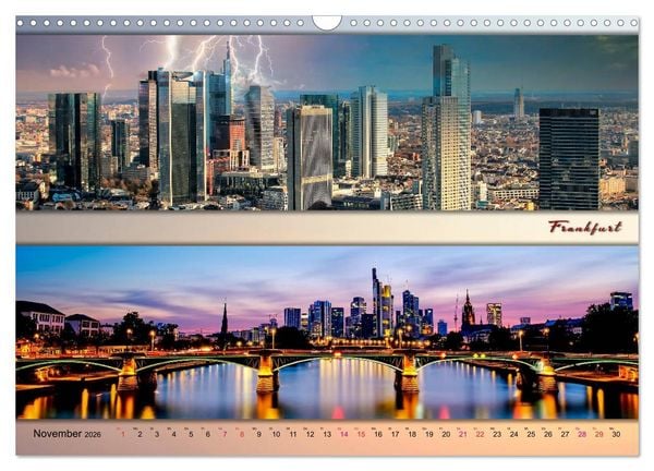 Produktbild: Faszinierende St&auml;dte in Deutschland - Panoramen (Wandkalender 2026 DIN A3 quer), CALVENDO Monatskalender