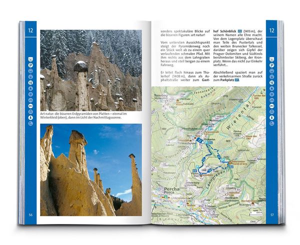 Produktbild: KOMPASS Wanderf&uuml;hrer Pustertal und seine Seitent&auml;ler, Herausragende Dolomiten, 60 Touren mit Extra-Tourenkarte