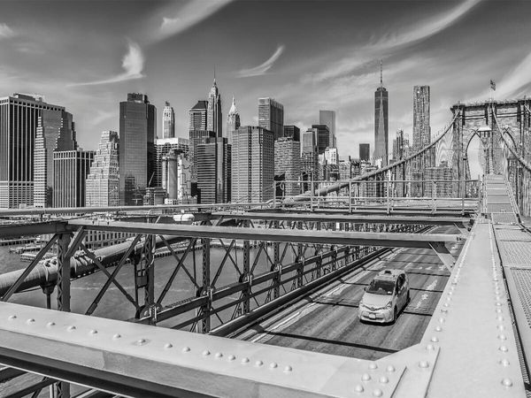Produktbild: CALVENDO Puzzle BROOKLYN BRIDGE Blick auf Manhattan | 1000 Teile Lege-Gr&ouml;&szlig;e 64x48cm Foto-Puzzle f&uuml;r gl&uuml;ckliche Stunden