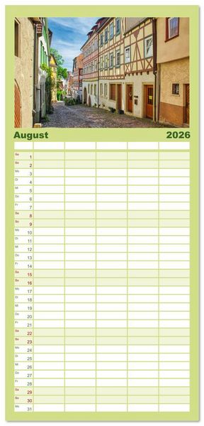 Produktbild: Familienplaner 2026 - Bad Wimpfen - Kurstadt am Neckar mit 5 Spalten (Wandkalender, 21 x 45 cm) CALVENDO