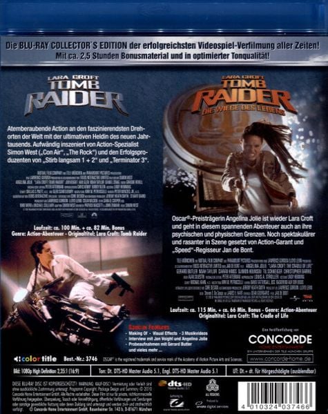 Produktbild: Tomb Raider 1+2 [CE] [2 BRs]