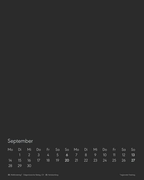 Produktbild: Kreativ-Kalender Tischaufsteller hoch schwarz 2026 - 16 x 20 - Foto, Malen, Basteln A4 - datiert - Kreativkalender - Foto-Kalender - Alpha Edition