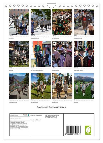 Produktbild: Bayerische Gebirgssch&uuml;tzen (Wandkalender 2026 DIN A4 hoch), CALVENDO Monatskalender