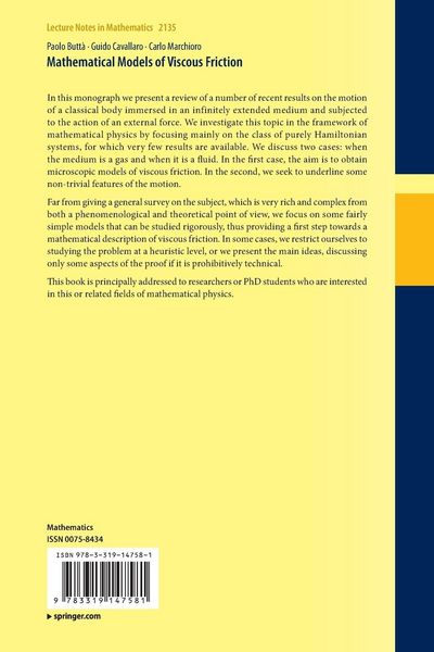 Produktbild: Mathematical Models of Viscous Friction