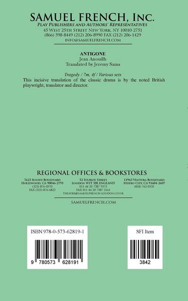 Produktbild: Antigone (Sams, Trans.)