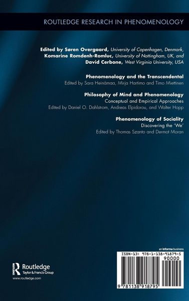 Produktbild: Phenomenology of Sociality