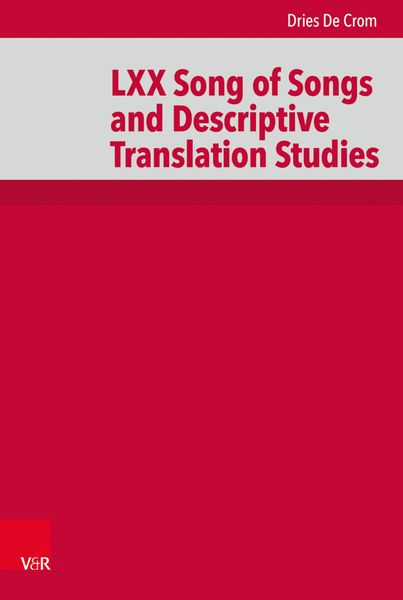 Produktbild: LXX Song of Songs and Descriptive Translation Studies
