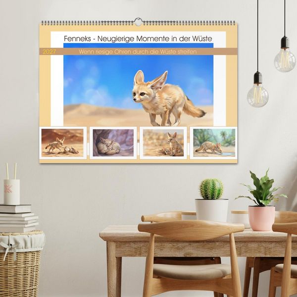 Produktbild: Fenneks - Neugierige Momente in der W&uuml;ste (Wandkalender 2027 DIN A2 quer), CALVENDO Monatskalender
