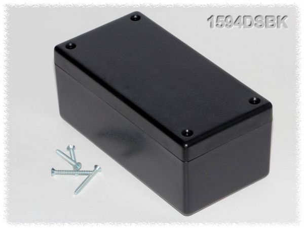 Produktbild: Hammond Electronics 1594DSBK Universal-Geh&auml;use 131 x 66 x 55 ABS Schwarz 1St.