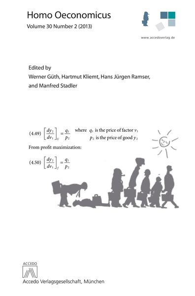 Homo Oeconomicus 30 (2), Taschenbuch von Manfred Holler, BoD - Books on Demand, 9783892651079