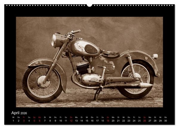 Produktbild: Motorrad Oldtimer aus &Ouml;sterreich (Wandkalender 2026 DIN A2 quer), CALVENDO Monatskalender