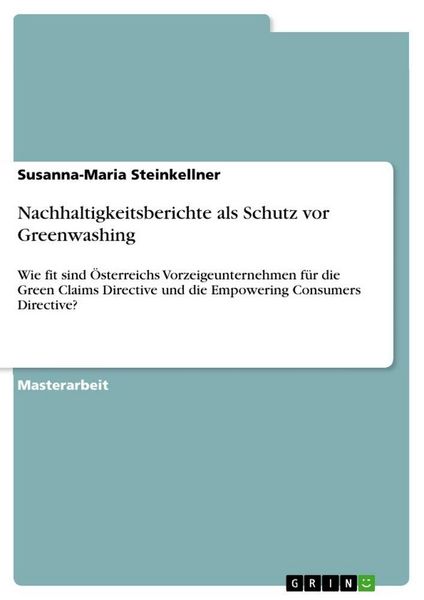 Produktbild: Nachhaltigkeitsberichte als Schutz vor Greenwashing