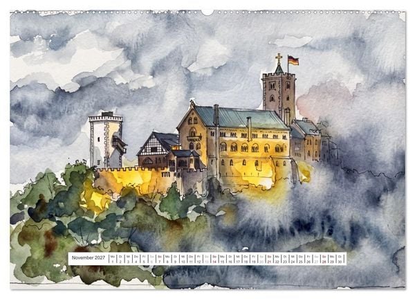 Produktbild: Zauberhafte Wartburg (hochwertiger Premium Wandkalender 2027 DIN A2 quer), Kunstdruck in Hochglanz