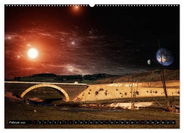 Produktbild: Ansichten des Weltraums (hochwertiger Premium Wandkalender 2026 DIN A2 quer), Kunstdruck in Hochglanz
