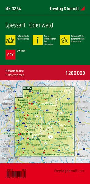 Produktbild: freytag & berndt Motorradkarte Spessart 1:200.000